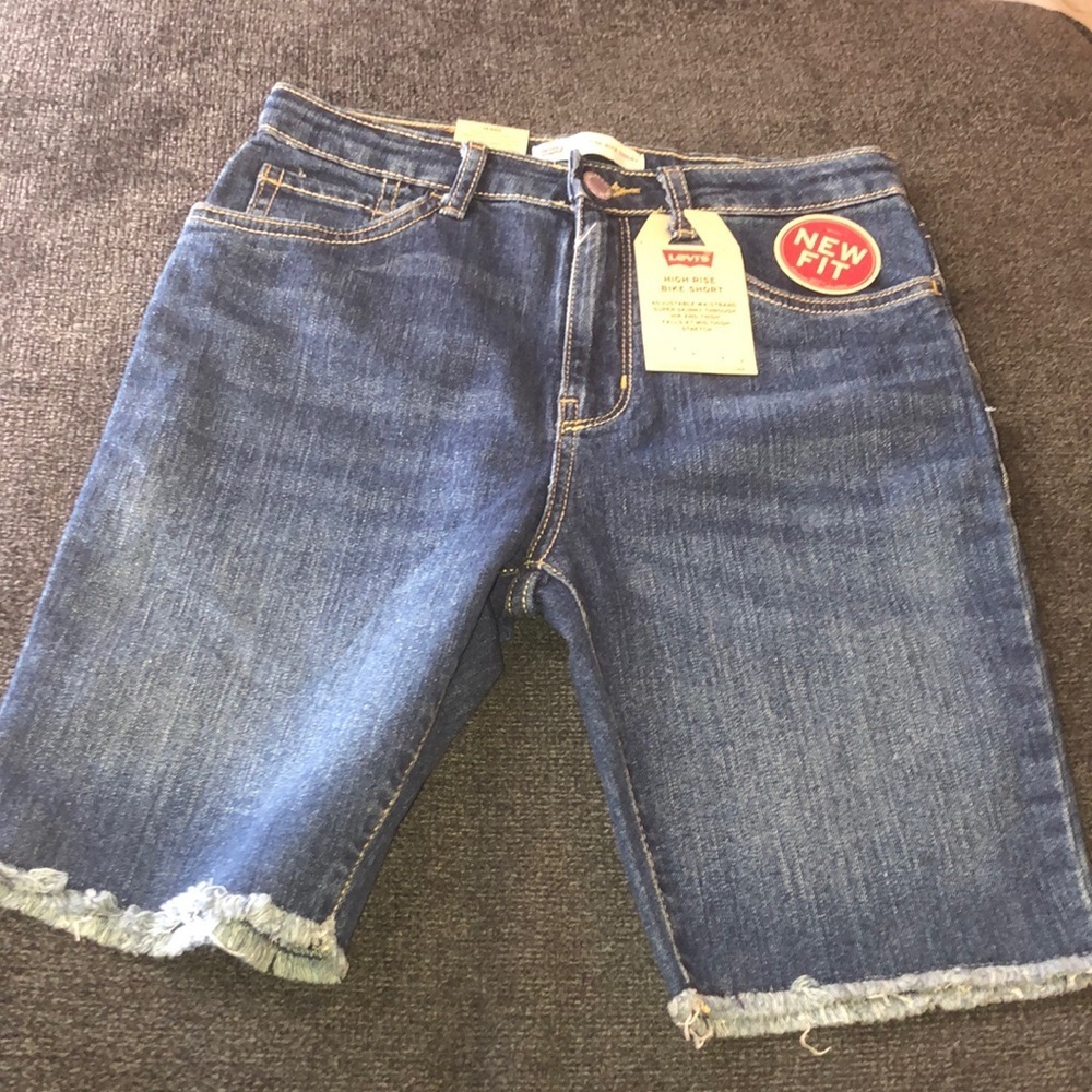 NWT Girl’s Levi's Dark Blue Denim Cutoff Shorts